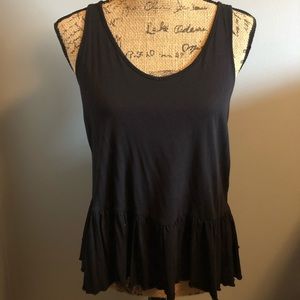 H&M Black Peplum Tank Top